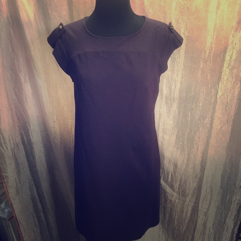Cynthia Steffe dark‎ purple short sleeve dress